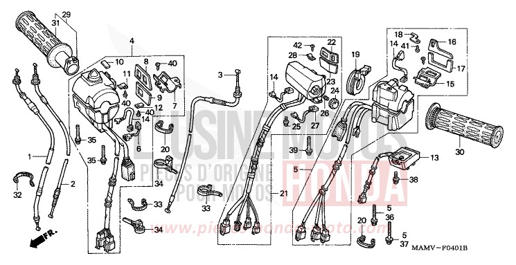 SCHALTER/KABEL (SL1500SE) von Gold Wing BLACK (NH1E) von 1998